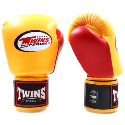 Боксерские перчатки Twins Special (BGVL-3T yellow-red-black)
